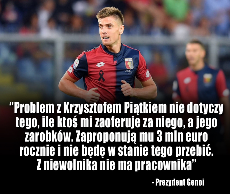 Prezydent Genoi o przyszłości Piątka!